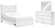 Mollviney Bedroom Set Ashley Furniture Youth Bedroom Set 5-Piece: Bed (Headboard,Footboard,Rails)/Dresser & Fresh Start Furniture