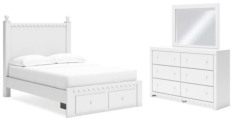 Mollviney Bedroom Set Ashley Furniture Youth Bedroom Set 5-Piece: Bed (Headboard,Footboard,Rails)/Dresser & Fresh Start Furniture