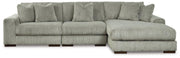 Lindyn Sectional with Chaise Ashley Furniture Sectional Fog / 3-Piece / Right-Arm Facing Fresh Start Furniture