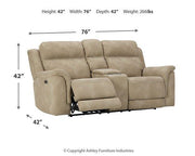 Next-Gen DuraPella Power Reclining Loveseat with Console Ashley Furniture Loveseat  Fresh Start Furniture