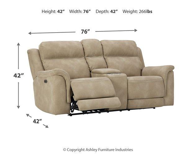 Next-Gen DuraPella Power Reclining Loveseat with Console Ashley Furniture Loveseat  Fresh Start Furniture