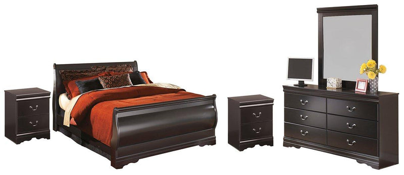 Huey Vineyard Bedroom Set Ashley Furniture Bedroom Set 7-Piece: Dresser & Mirror/Bed (Headboard, Footboar Fresh Start Furniture