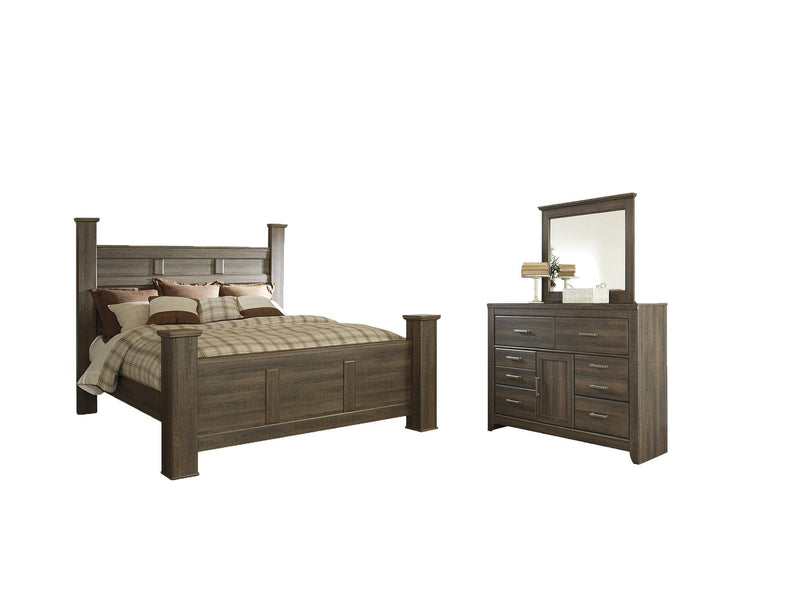 Juararo Bedroom Set Ashley Furniture Bedroom Set Poster Bed / 5-Piece: Dresser & Mirror/Bed (Headbo Fresh Start Furniture