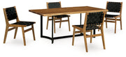 Fortmaine Dining Package Ashley Furniture Casual Seating Set 2-Piece: Dining Table/4-Dining Chair Fresh Start Furniture
