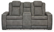 Next-Gen DuraPella Power Reclining Loveseat with Console Ashley Furniture Loveseat Slate Fresh Start Furniture
