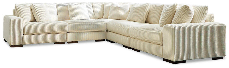 Lindyn Sectional Ashley Furniture Sectional Ivory / 5-Piece: Left-Arm Facing Corner Chair/Wedg Fresh Start Furniture