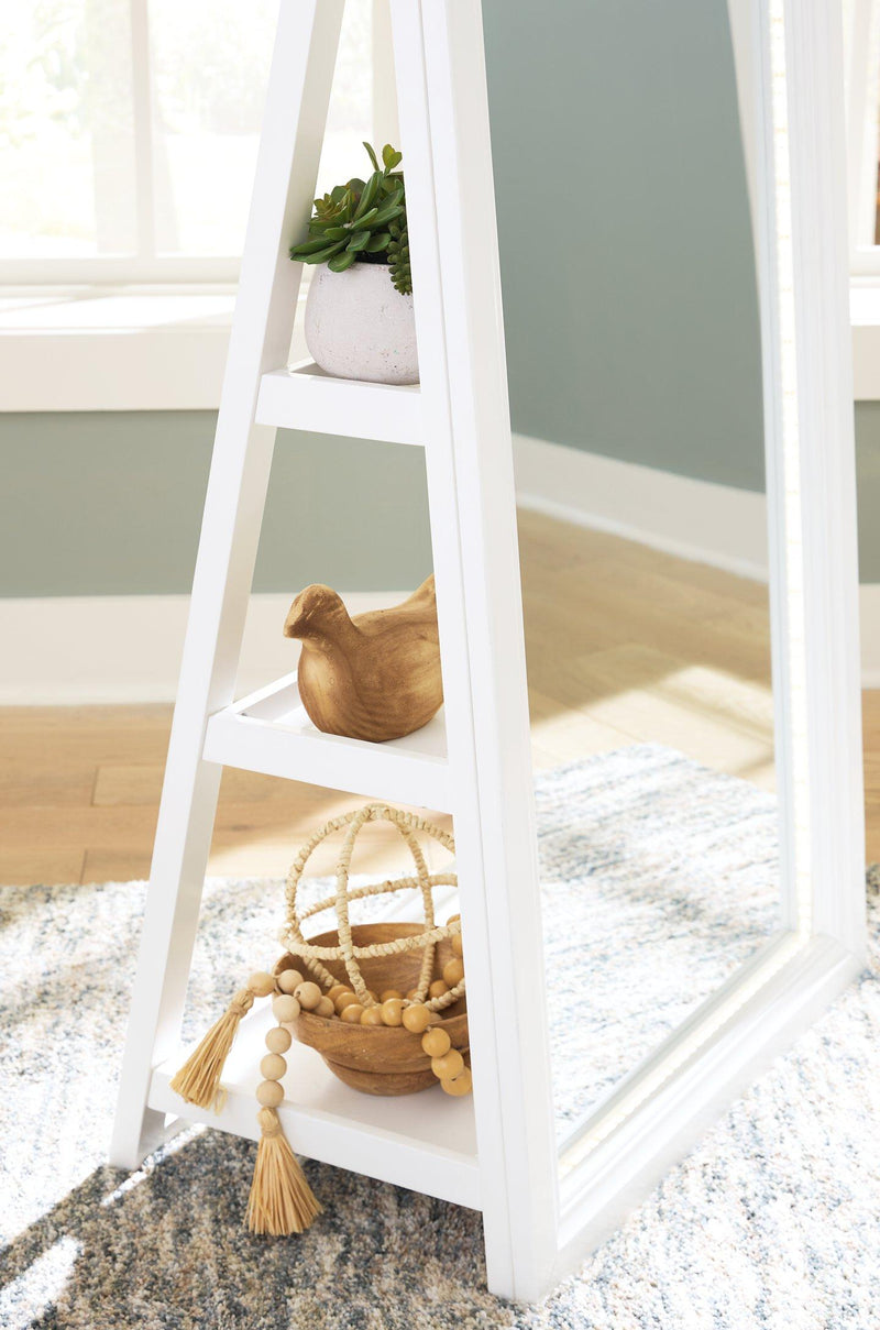 Evesen Floor Standing Mirror/Storage -  Ashley Furniture Mirror  Fresh Start Furniture