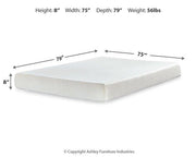 Chime 8 Inch Memory Foam Mattress in a Box -  Ashley Furniture Memory Foam Mattress  Fresh Start Furniture