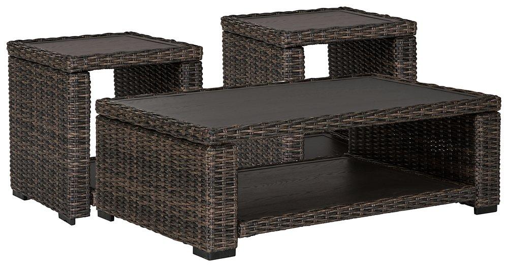 Grasson Lane Outdoor Occasional Table Set Ashley Furniture Outdoor Table Set Default Title Fresh Start Furniture