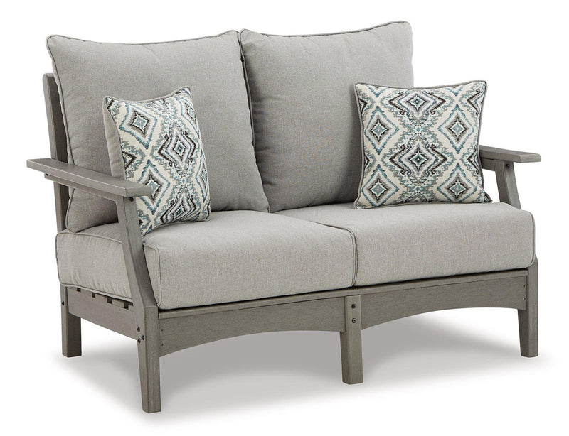 Visola Outdoor Sofa and Loveseat Set -  Ashley Furniture Outdoor Table Set  Fresh Start Furniture