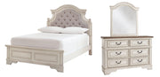 Realyn Bedroom Set Ashley Furniture Bedroom Set Upholstered Bed / 5-Piece: Dresser & Mirror/Bed (H Fresh Start Furniture
