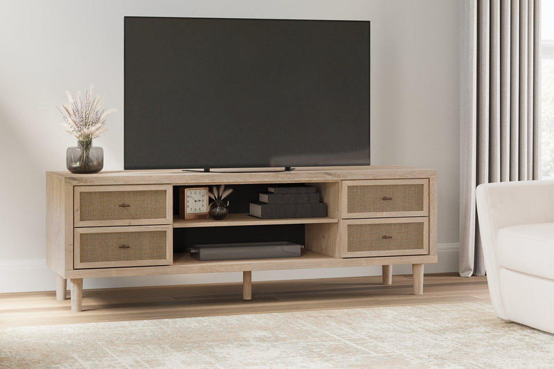 Cielden 72" TV Stand with Electric Fireplace -  Ashley Furniture TV Stand w/Fire  Fresh Start Furniture