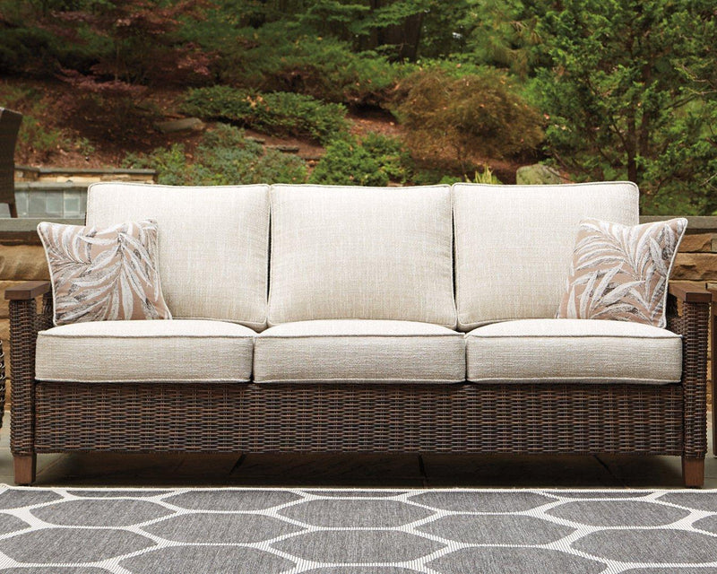 Paradise Trail Outdoor Sofa, Lounge Chairs and Fire Pit Table Ashley Furniture Outdoor Table Set  Fresh Start Furniture