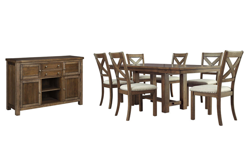 Moriville Dining Room Set Ashley Furniture Dining Room Set Server/Dining Table/6-Dining Chair Fresh Start Furniture