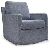 Nenana Next-Gen Nuvella Swivel Glider Accent Chair Ashley Furniture Accent Chair Denim Fresh Start Furniture