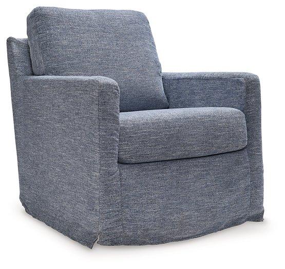 Nenana Next-Gen Nuvella Swivel Glider Accent Chair Ashley Furniture Accent Chair Denim Fresh Start Furniture