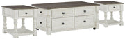 Havalance Occasional Table Set Ashley Furniture Table Set Cocktail Table Lift/2-End Table / White/Gray Fresh Start Furniture