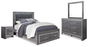 Lodanna Bedroom Set Ashley Furniture Bedroom Set Panel Bed w/ Storage & LED Lights / 6-Piece: Dress Fresh Start Furniture