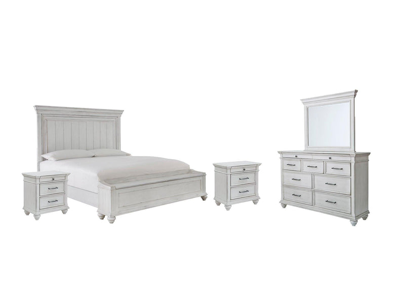 Kanwyn Bedroom Set Ashley Furniture Bedroom Set Panel Bed w/ Storage / 7-Piece: Dresser & Mirror/B Fresh Start Furniture