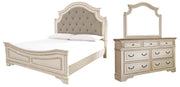 Realyn Bedroom Set Ashley Furniture Bedroom Set Upholstered Bed / 5-Piece: Dresser & Mirror/Bed (H Fresh Start Furniture