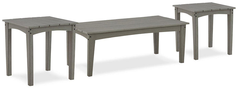 Visola Outdoor Occasional Table Set -  Ashley Furniture Outdoor Table Set  Fresh Start Furniture