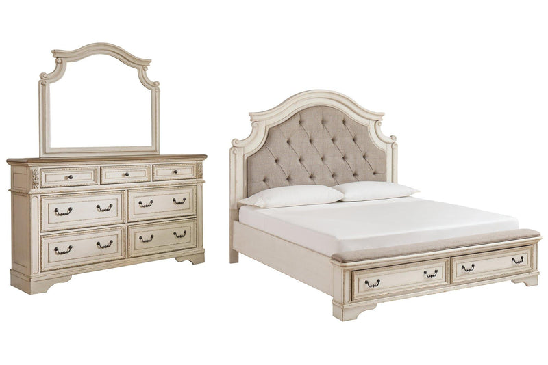 Realyn Bedroom Set Ashley Furniture Bedroom Set Upholstered Bed w/ Storage / 5-Piece: Dresser & Mi Fresh Start Furniture