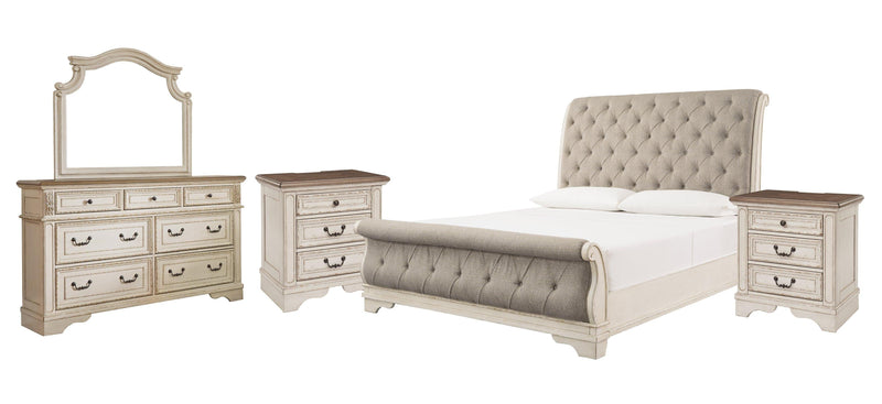 Realyn Bedroom Set Ashley Furniture Bedroom Set Sleigh Bed / 7-Piece: Dresser & Mirror/Bed (Headbo Fresh Start Furniture