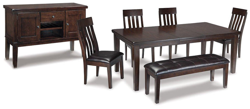 Haddigan Dining Set Ashley Furniture Dining Room Set Server/Dining Table/Bench/4-Dining Chair Fresh Start Furniture