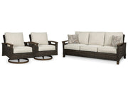 Paradise Trail Outdoor Seating Set Ashley Furniture Outdoor Seating Set 3-Piece: Outdoor Sofa/2-Outdoor Lounge Chair Fresh Start Furniture