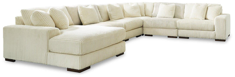 Lindyn Sectional with Chaise Ashley Furniture Sectional Ivory / 6-Piece / Left-Arm Facing Fresh Start Furniture