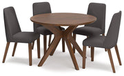 Lyncott Dining Room Set Ashley Furniture Dining Room Set 5-Piece: Round Dining Table/4-Dining Chair / Charc Fresh Start Furniture