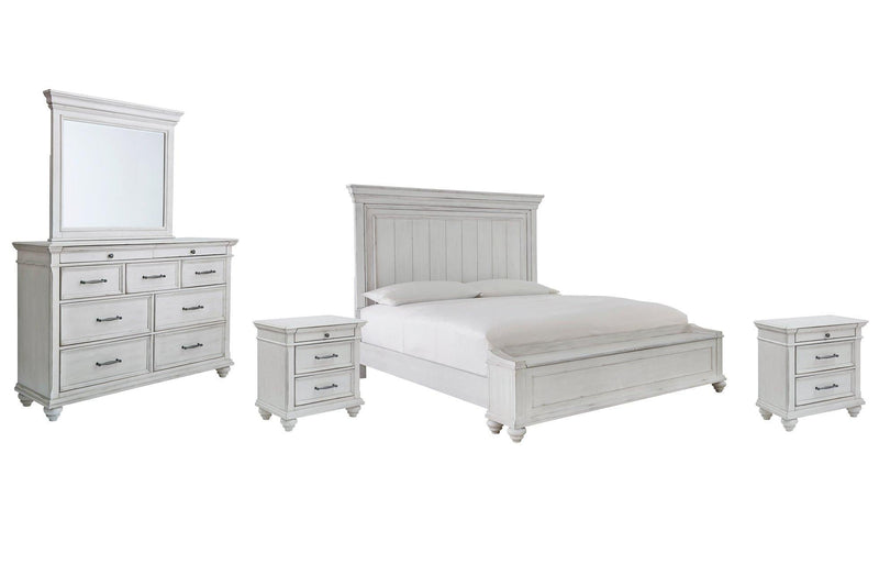 Kanwyn Bedroom Set Ashley Furniture Bedroom Set Panel Bed w/ Storage / 7-Piece: Dresser & Mirror/B Fresh Start Furniture
