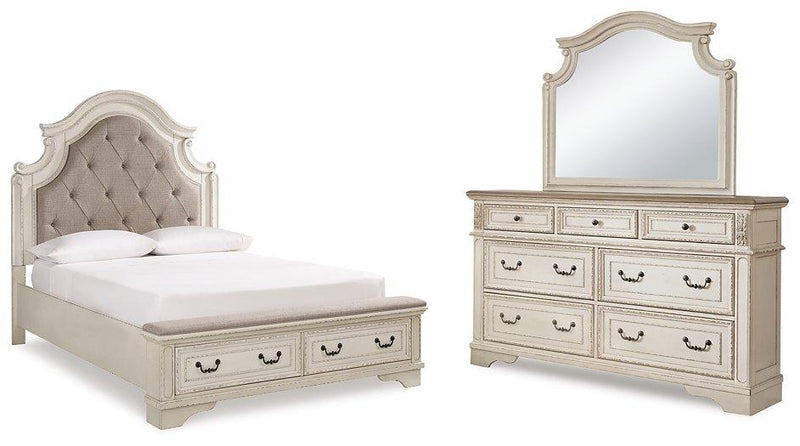 Realyn Bedroom Set Ashley Furniture Bedroom Set Upholstered Bed w/ Storage / 5-Piece: Dresser & Mi Fresh Start Furniture