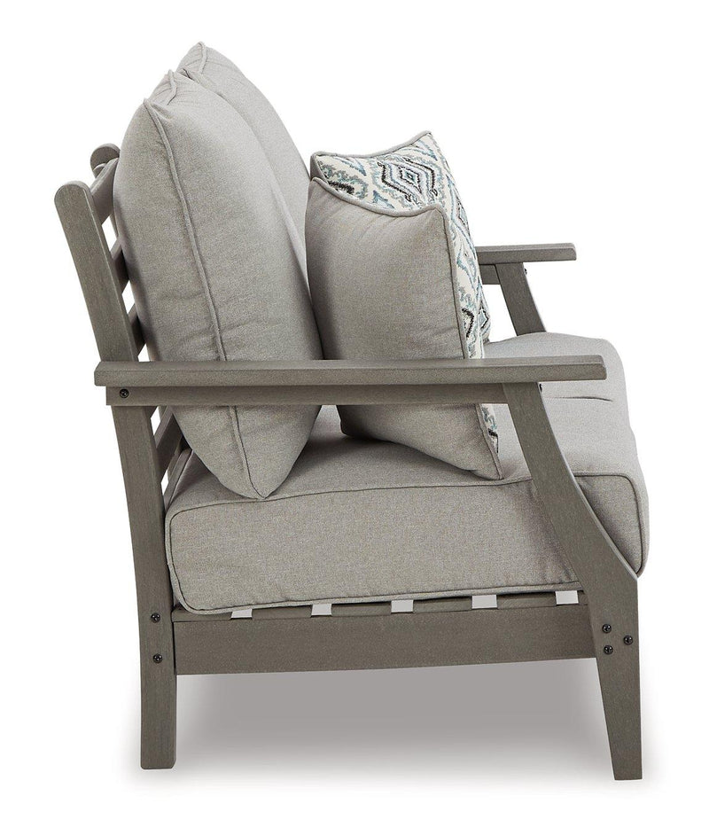 Visola Outdoor Sofa and Loveseat Set -  Ashley Furniture Outdoor Table Set  Fresh Start Furniture