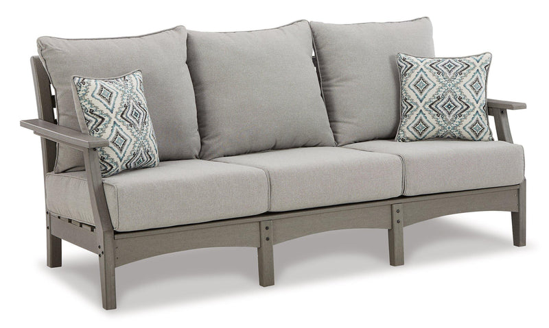 Visola Outdoor Sofa and Loveseat Set -  Ashley Furniture Outdoor Table Set  Fresh Start Furniture