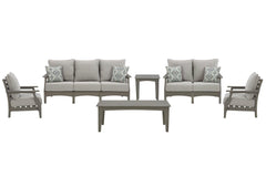 Visola Outdoor Sofa and Loveseat Set -  Ashley Furniture Outdoor Table Set  Fresh Start Furniture