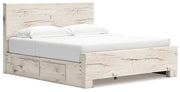 Lawroy Bed Ashley Furniture Bed King / Panel Bed w/ Side Storage Drawers (4) Fresh Start Furniture