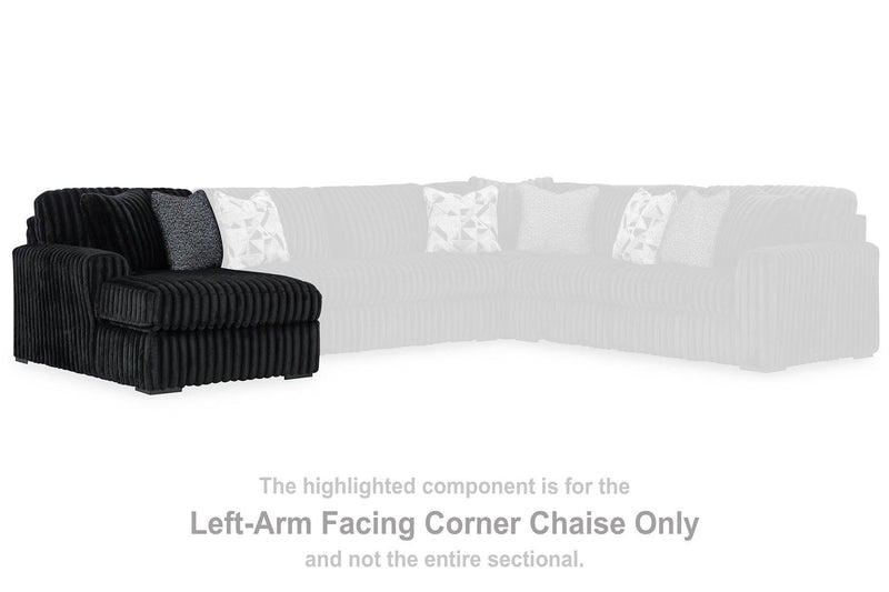 Midnight-Madness Super Chaise Ashley Furniture Sectional  Fresh Start Furniture