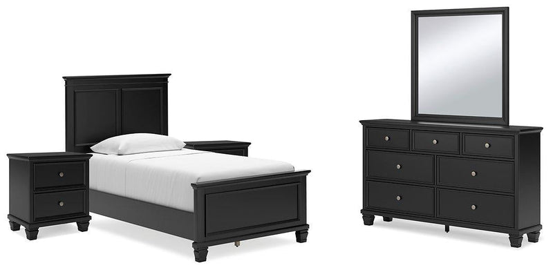 Lanolee Bedroom Set Ashley Furniture Bedroom Set 7-Piece: Dresser & Mirror/Bed (Headboard, Footboar Fresh Start Furniture