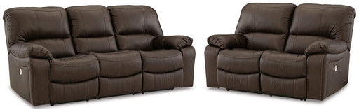 Leesworth Living Room Set Ashley Furniture Living Room Set 2-Piece: Sofa/Loveseat / Dark Brown Fresh Start Furniture