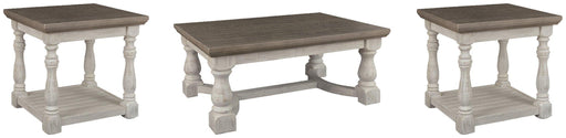 Havalance Occasional Table Set Ashley Furniture Table Set Cocktail Table/2-End Table / Gray/White Fresh Start Furniture