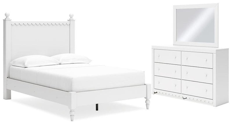Mollviney Bedroom Set Ashley Furniture Youth Bedroom Set 5-Piece: Bed (Headboard,Footboard,Rails)/Dresser & Fresh Start Furniture