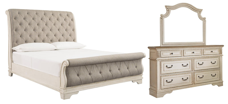 Realyn Bedroom Set Ashley Furniture Bedroom Set Sleigh Bed / 5-Piece: Dresser & Mirror/Bed (Headbo Fresh Start Furniture