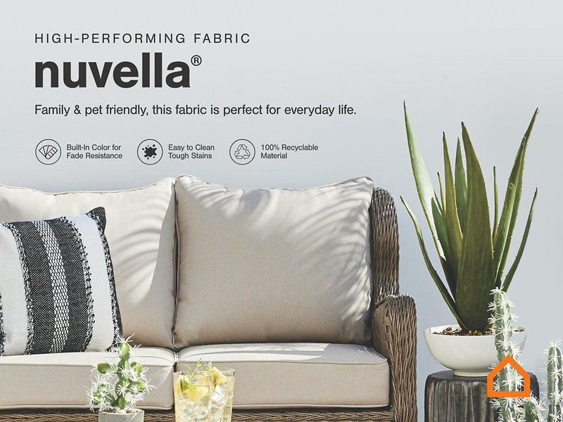 Visola Outdoor Sofa and Loveseat Set -  Ashley Furniture Outdoor Table Set  Fresh Start Furniture