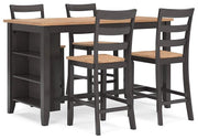 Gesthaven Dining Set Ashley Furniture Dining Room Set Natural/Brown / 5-Piece: Counter Height Table/4-Ba Fresh Start Furniture