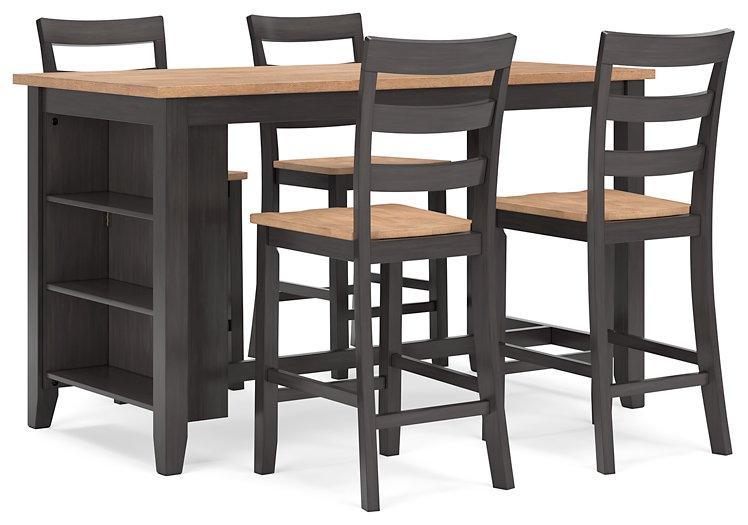 Gesthaven Dining Set Ashley Furniture Dining Room Set Natural/Brown / 5-Piece: Counter Height Table/4-Ba Fresh Start Furniture