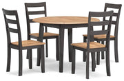 Gesthaven Dining Set Ashley Furniture Dining Room Set Natural/Brown / 5-Piece: Dining Table/4-Dining Cha Fresh Start Furniture