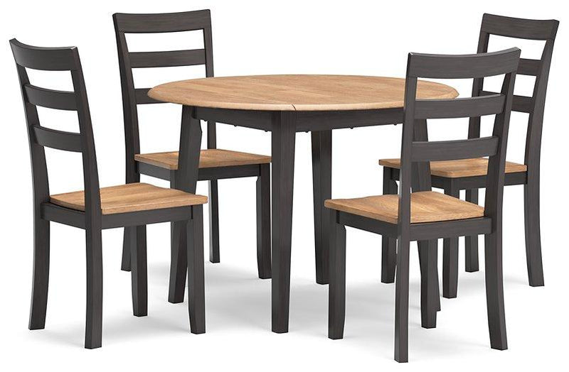 Gesthaven Dining Set Ashley Furniture Dining Room Set Natural/Brown / 5-Piece: Dining Table/4-Dining Cha Fresh Start Furniture