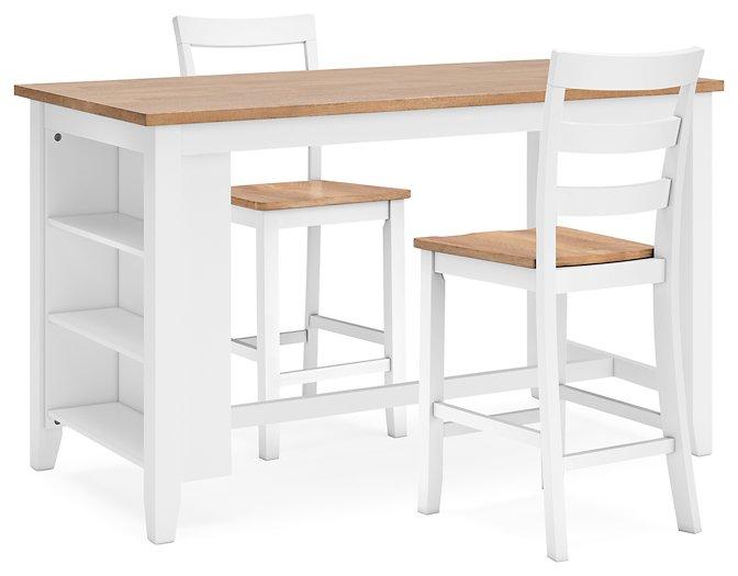 Gesthaven Dining Set Ashley Furniture Dining Room Set Natural/White / 3-Piece: Counter Height Table/2-Ba Fresh Start Furniture