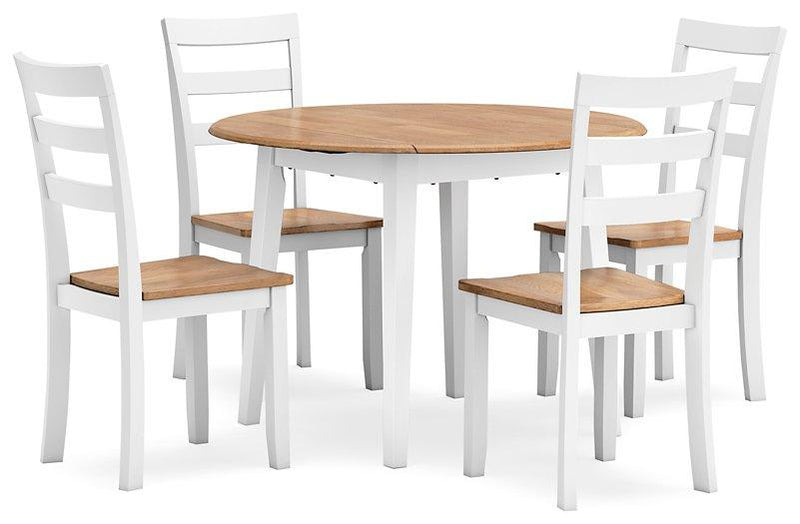 Gesthaven Dining Set Ashley Furniture Dining Room Set Natural/White / 5-Piece: Dining Table/4-Dining Cha Fresh Start Furniture